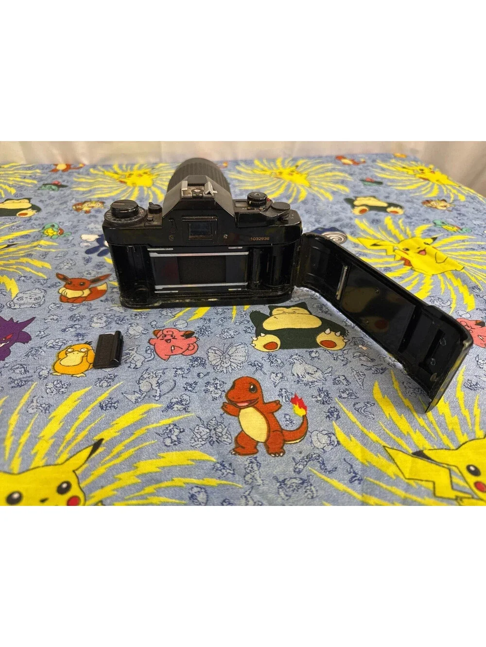 Canon A-1 Black 35mm SLR Film Camera Lens & Battery READ